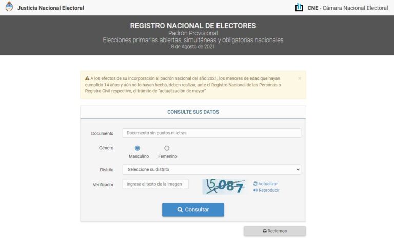 Ya se puede consultar el padrón electoral 2021